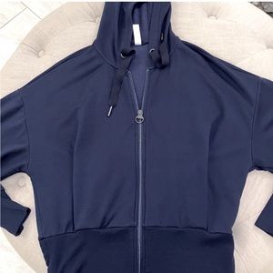 Athleta balance sweatshirt navy blue zip hoodie